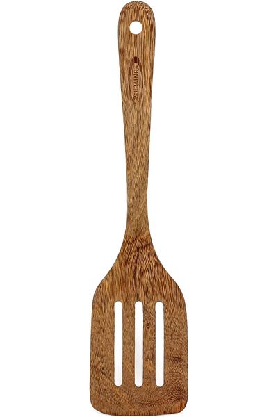 Winds Trading Wooden Kitchen Utensils Set, Non-Stick Spatulas, Food-Grade Wood, Slotted Turner