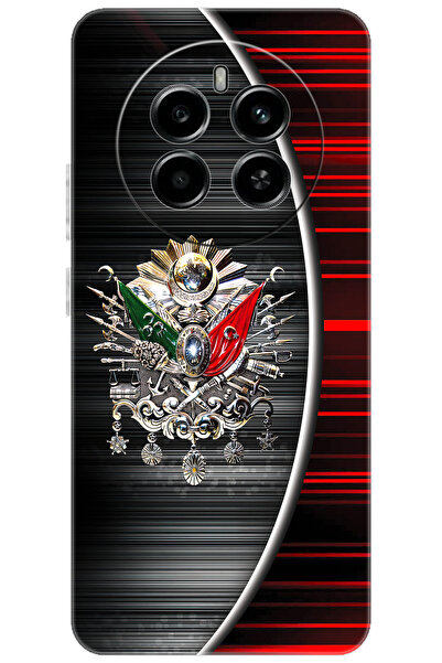 realme 12 4G (RMX3871) Uyumlu Kılıf Desen Baskılı Silikon Osmanlı Tuğra Tasar...