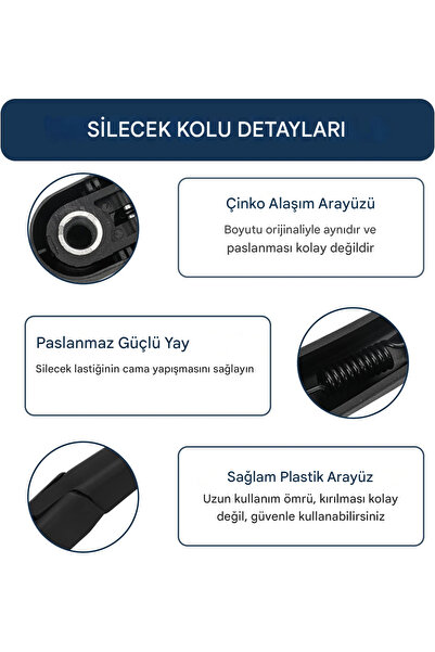 fkoto Fiesta Uyumlu Arka Cam Silecek Takımı (KOL SÜPÜRGE) 2008-2017
