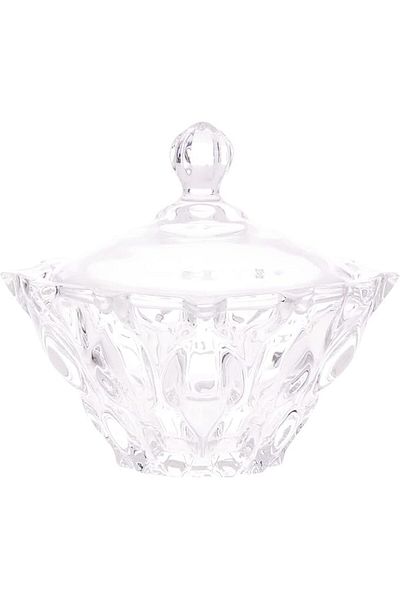 AKDC Glass Sugar Pot L(12CM) XW(12CM) XH(10CM) transparent