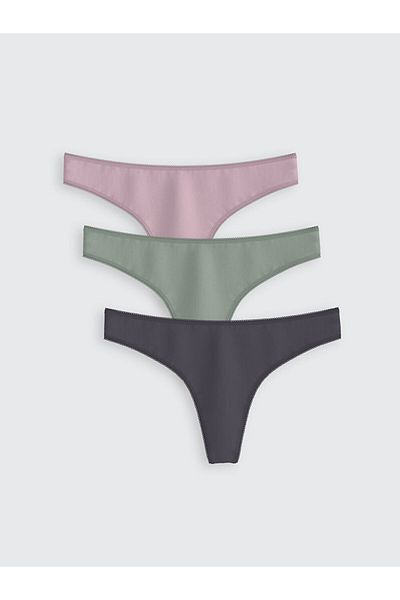 LC Waikiki LCW DREAM Chiloți tanga simpli liliac Pachet 3