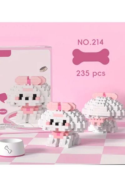 purple dragon Maltese Maltese Dog Bricks Set, Tiny Particles Building Blocks, Adult Hobby, Building Blocks