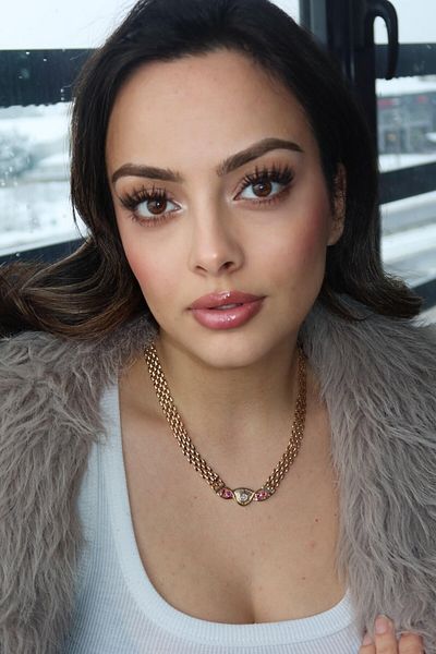 TAKIŞTIR سلسلة مفصلة بحجر ذهبي اللون مفصلة قلادة VIP YSX