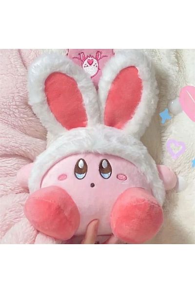 NB market Cute Pink Anime Plush Toy Rabbit Eared 20cm Kirby Plush Toy