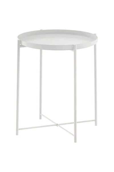sharpdo Round Steel Table White