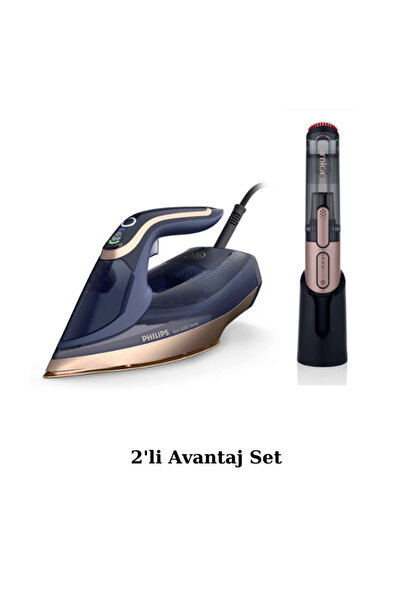 Philips Azur 8000 Serisi Buharlı Ütü DST8050/20 - Arnica Sofa Rose Dikey Şarjlı Süpürge 2'li Avantaj Set