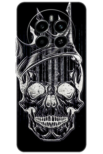 realme 12 4G (RMX3871) Uyumlu Kılıf Desen Baskılı Silikon Kuru Kafa STK:582 C...