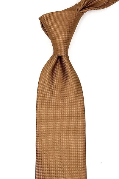 Kravatkolik Straw Brown Plain Tie - Classic Tie (Kk13159)