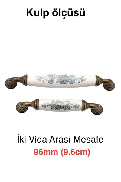 Porcellana Perla (9.6cm)-Porcelain Cabinet Drawer Kitchen Bathroom Children Furniture Handle Handle Kulb Handle Ruby 96Mm-Stk5656