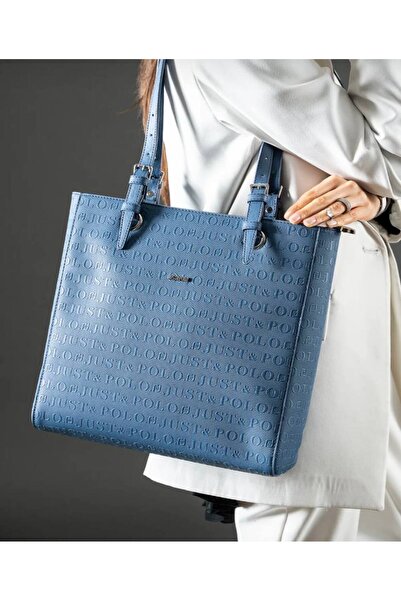 Just Polo Justpolo Women Embossing Printed Oversize Shoulder Bag Tyc00Et4067