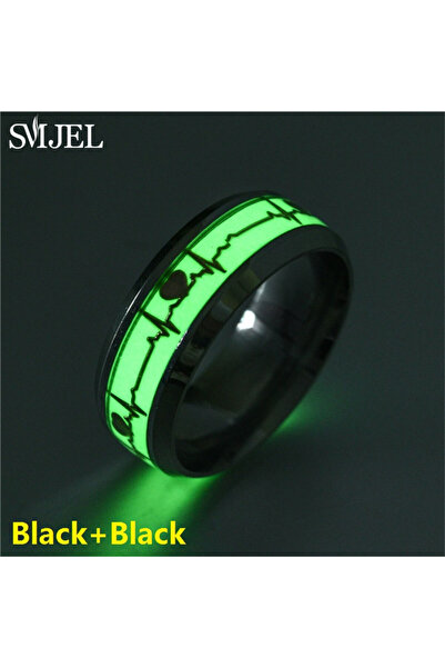 Choice 10 858 SMJEL خاتم مضيء على شكل نبضات قلب عصري للنساء والرجال خواتم فلو...