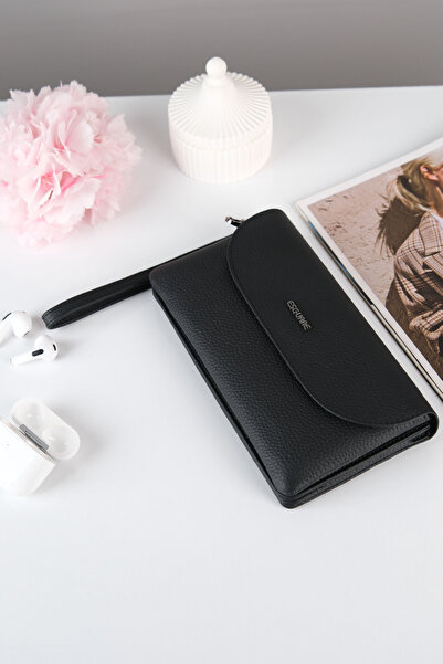 ESGUARE محفظة نسائية من الجلد الطبيعي 100%