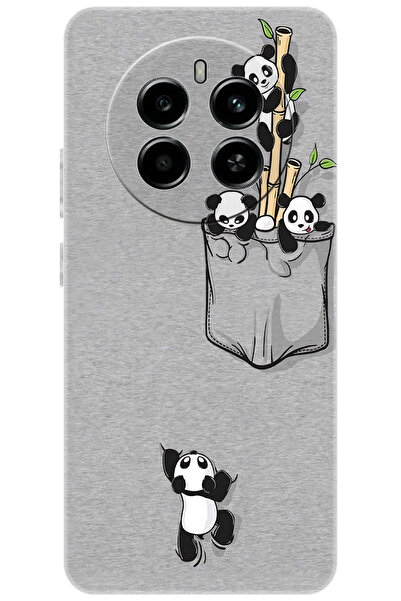 realme 12 4G (RMX3871) Uyumlu Kılıf Desen Baskılı Silikon Pandalar STK:749 CP...