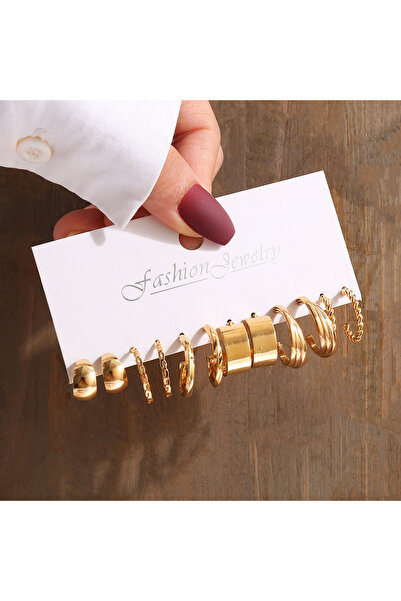 Choice مجموعة أقراط متدلية مربعة الشكل من خيوط معدنية على شكل هندسي عتيق من ا...