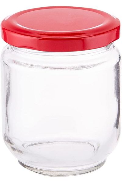 AKDC Glass Bottle W/Metal Lid L(6CM) XW(6CM) XH(8CM) Transparent