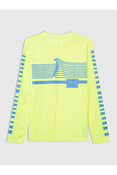 GAP Erkek Çocuk Sarı Grafik Baskılı Mayo T-Shirt