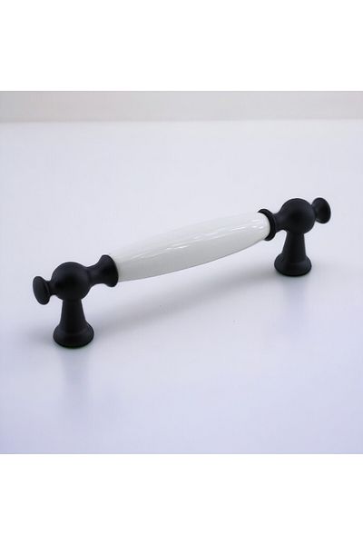 Badem10 Arnas Mâner Porțelan 128 Mm Mobilier Bucătărie Sertar Dulap Dulap Ușă Mânere Mâner Mâner Negru