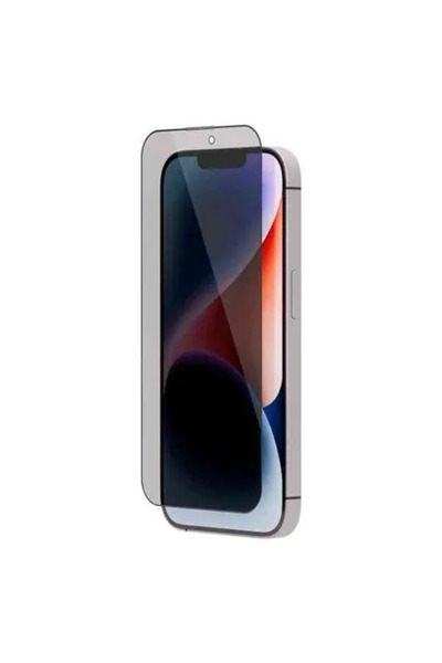 Levelo واقي شاشة مقوى بحافة سيليكون باللون الأسود من Privacy لهاتف Ipho