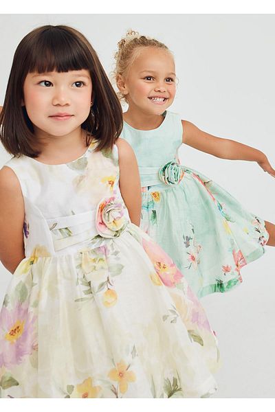 MAYORAL Abel&Lula Floral Printed Linen Girl's Dress_Mnvs5053