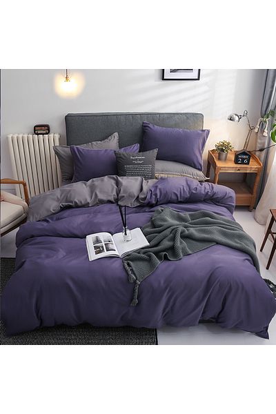 sharpdo 4-Piece Bedding Set Sheet set,with 1 Duvet/Quilt Cover And 1 Flat sheet And 2 Pillowcases King