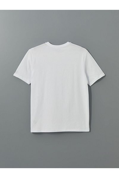 LC Waikiki Ανδρικό μπλουζάκι LCW Crew Neck με εμπριμέ χτενισμένο βαμβάκι