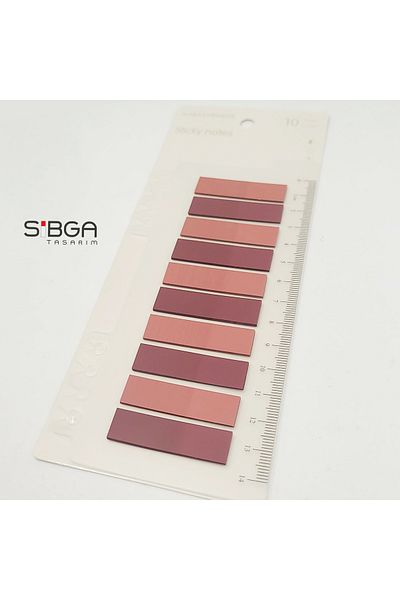 sibga tasarım Transparent Colored Post-It Note Paper - 200 Sheets Bookmark Sticker
