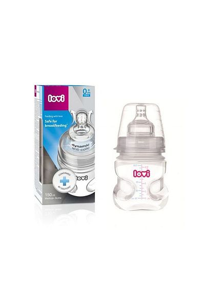 LOVI Medical+ Bottle with Dynamic Teat for 9month+ | Supports Natural Suckling Reflex, 150 ml