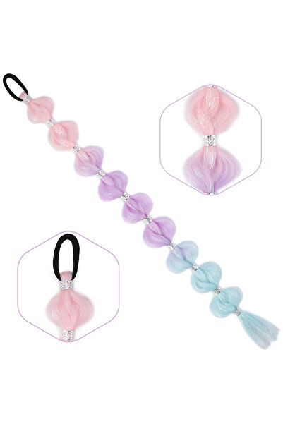 TAM TARZ Coada de cal elastică cu accesorii din sclipici împletit - ACM25