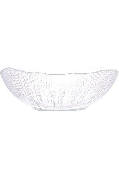 AKDC Glass Bowl Sqr L(22CM) XW(22CM) XH(7CM) Transparent