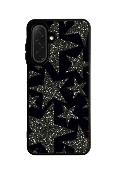 BGAKSESUAR جراب سيليكون مطبوع باللون الأسود لهاتف Samsung Galaxy A56 حماية عا...