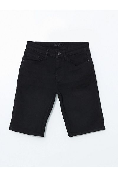 LC Waikiki Pantaloni scurți de jeans pentru bărbați LCW Jeans Black Standard Fit