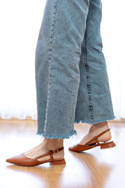 DİVOLYA Felina Tan (3 cm Heels) Pointed Toe Heeled Shoes