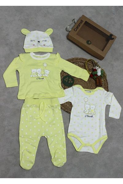 İnci Incibaby 100% Natural Cotton Hospital Outlet with 4 Boxes (56-62 cm)