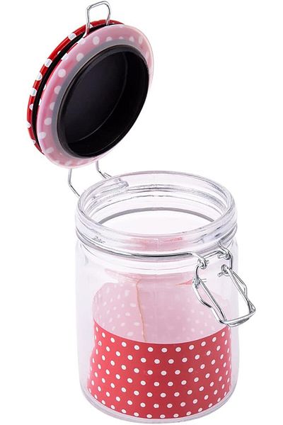 AKDC Glass Jar W/Slv Lid 10Cm X 10Cm X 14Cm Transparent
