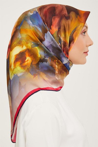 Armine Twill Silk Scarf 23Ka9033 Model