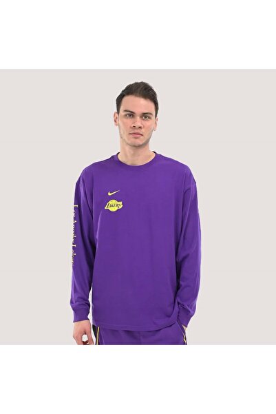 Nike Los Angeles Lakers NBA Tshirt FQ6066-504 - Mor - XL