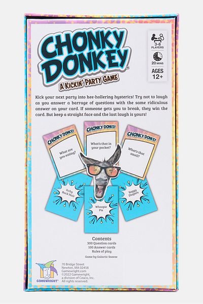 Gamewright Chonkey Donkey A Kickin Party Game, Orange