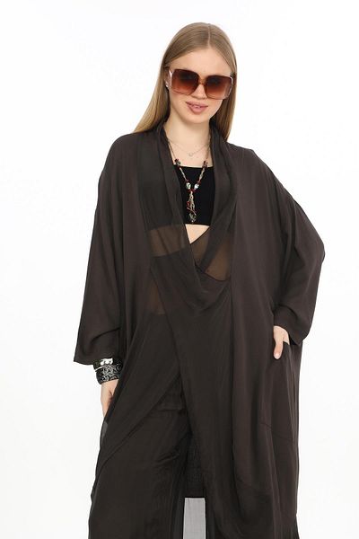 Bohem Stil Italian Silk Detailed Oversize Cap Blouse - Wes Trouser Set