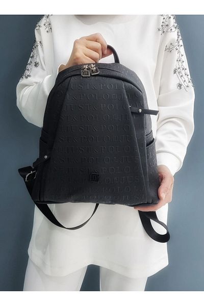 Just Polo Women's Black 9 Compartment Medium Size Sports Bag