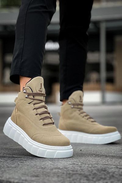 K&A High Sole Boots Mink Suede