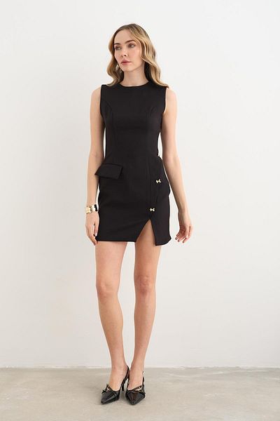 Qutu Butik 17036 Bow Button Dress