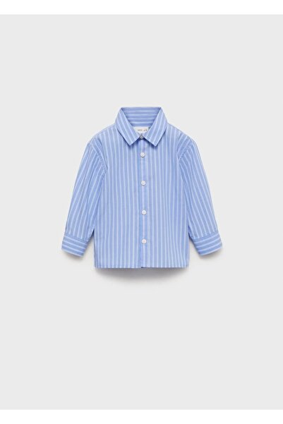 MANGO Baby Cămașă în dungi 100% bumbac