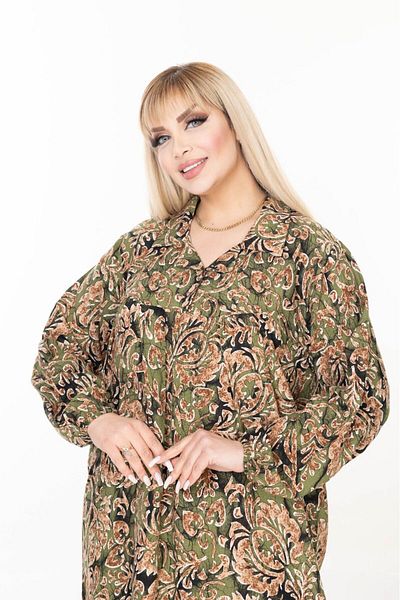 mervemoda γυναικείο μακρυμάνικο plus size υφαντό καλοκαιρινό μακρυμάνικο φόρεμα