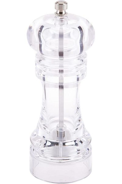 AKDC Acrylic Grinder Pepper L(6Cm) Xw(6Cm) Xh(16Cm) Transparent