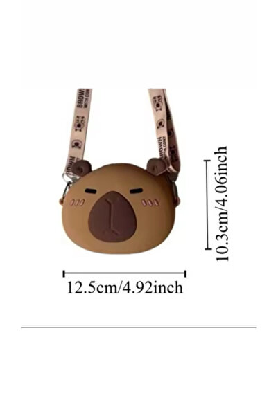 synshop Capybara Kapibara Silikon Askılı Ayarlı Cüzdan Çanta