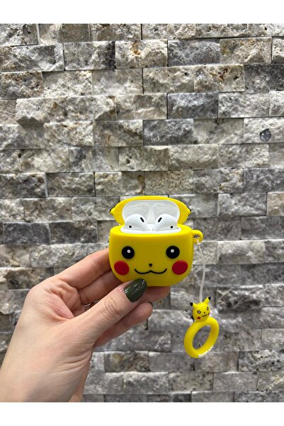 Store Airpods 1/2. Nesil Uyumlu Pikaçu Görünümlü Silikon Kılıf