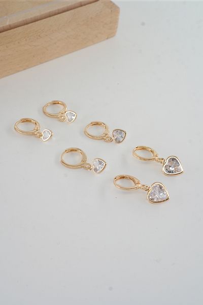 ARTEMİSİA Women's Vip Series Antiallergenic Mixed Figured Zircon Stone 6-Piece Earring Set