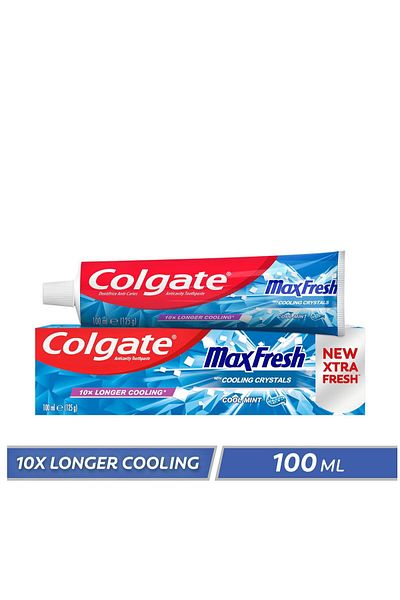 Colgate Max Fresh Cool Mint Toothpaste with Cooling Crystals 100ml X 3