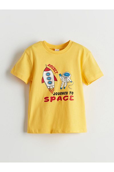 LC Waikiki Crew Neck Printed Boy's T-Shirt