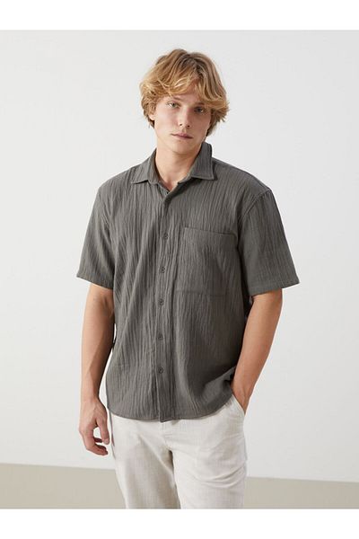 LC Waikiki Ανδρικό πουκάμισο Comfortable Fit Muslin